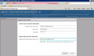 vSphere Web Client admin interface