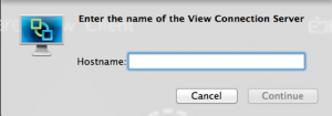 Adding host to VMware View PCoIP for OSX client