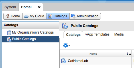 VCloud PublicCatalogs