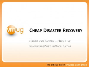 Cheap Disaster Recovery