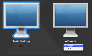 Choose protocol RDP or PCoIP with VMware View PCoIP for OSX client